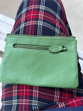 Rolf’s EUC Green Genuine Leather Change Purse Card Holder Key ring